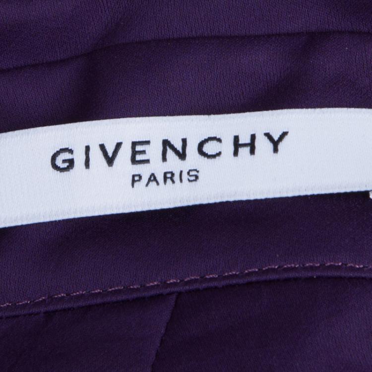 Pre Owned Givenchy Purple Ruffle Top S