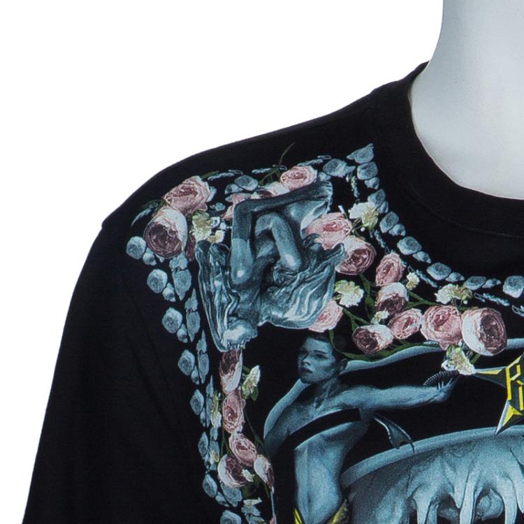 Pre Owned Givenchy Black Mermaid Print Tshirt XS