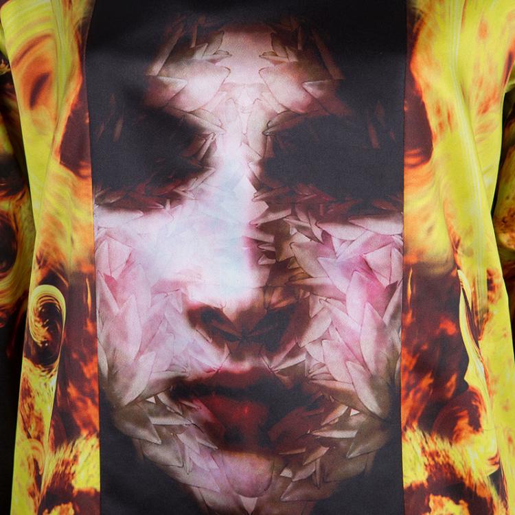 Pre Owned Givenchy Fire Print Sweatshirt S