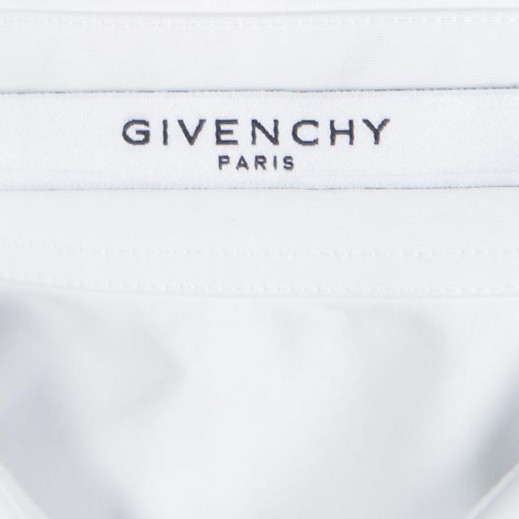 Pre Owned Givenchy White Cotton Button Front Long Sleeve Oversized Shirt S