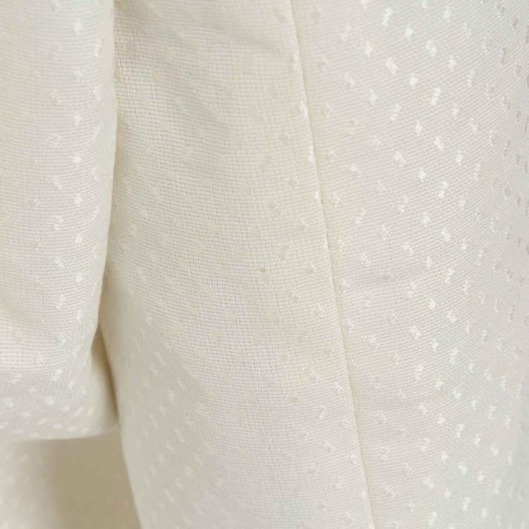 Pre Owned Givenchy Cream Lapel Style Skirt Suit M