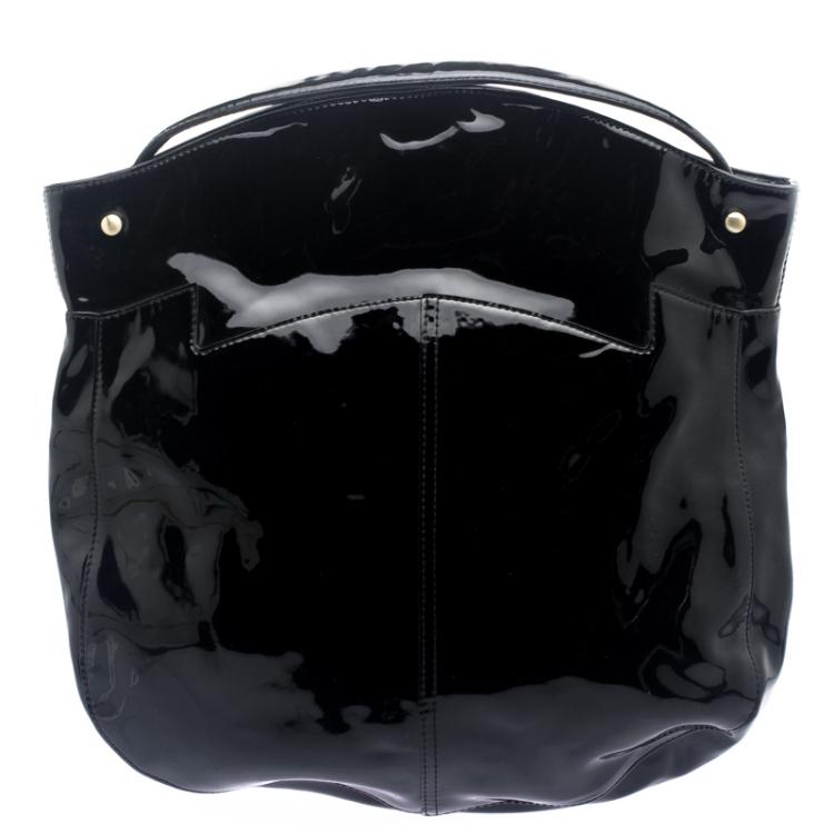 Pre Owned Givenchy Black Patent Leather Hobo