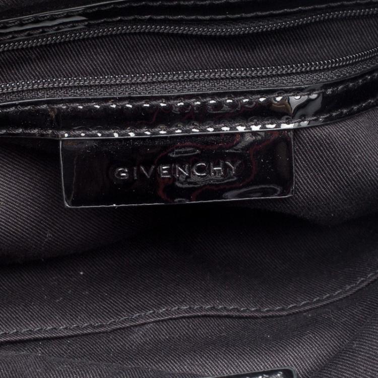 Pre Owned Givenchy Black Patent Leather Hobo