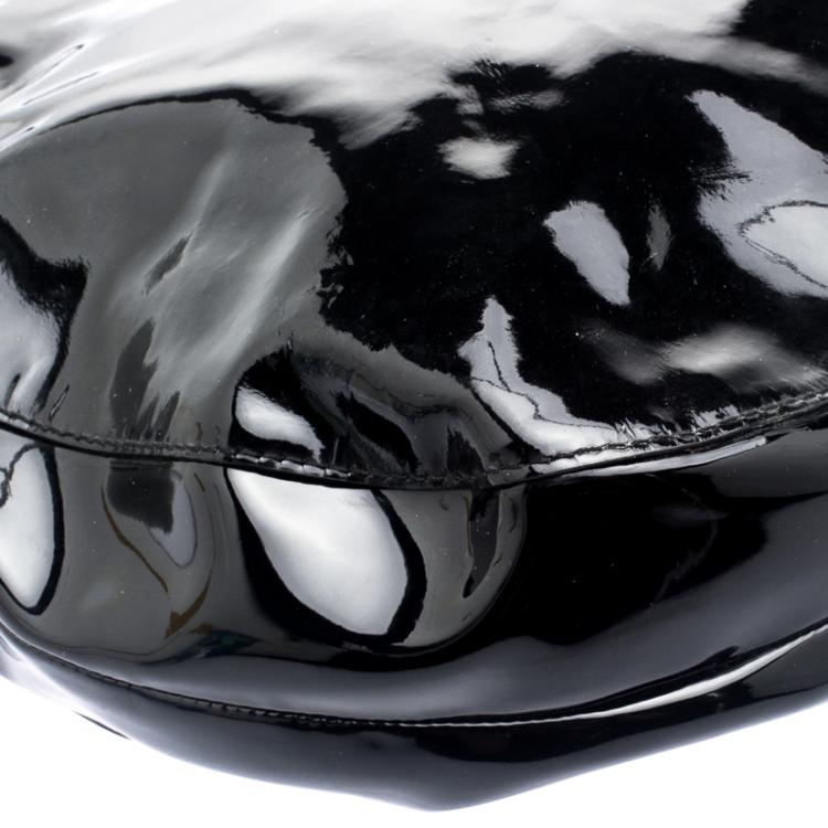 Pre Owned Givenchy Black Patent Leather Hobo
