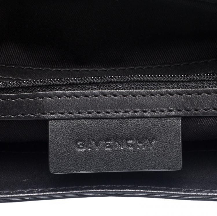 Pre Owned Givenchy White/Black Coated Canvas and Leather Shopper Tote