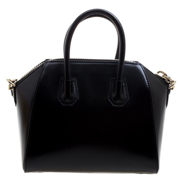 Pre Owned Givenchy Black Leather Mini Antigona Satchel