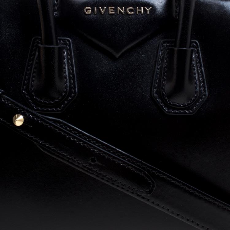 Pre Owned Givenchy Black Leather Mini Antigona Satchel