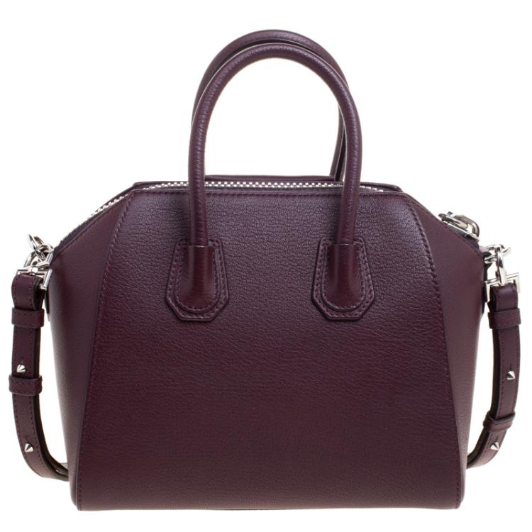 مملوكة مسبقًا Givenchy Burgundy Leather Mini Antigona Satchel