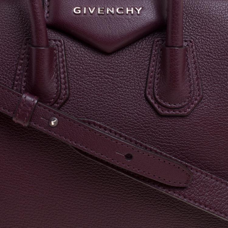 مملوكة مسبقًا Givenchy Burgundy Leather Mini Antigona Satchel
