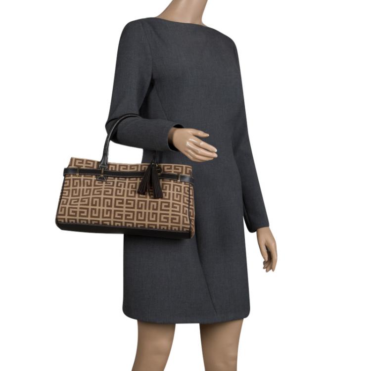 Pre Owned Givenchy Beige/Brown Monogram Canvas Tote