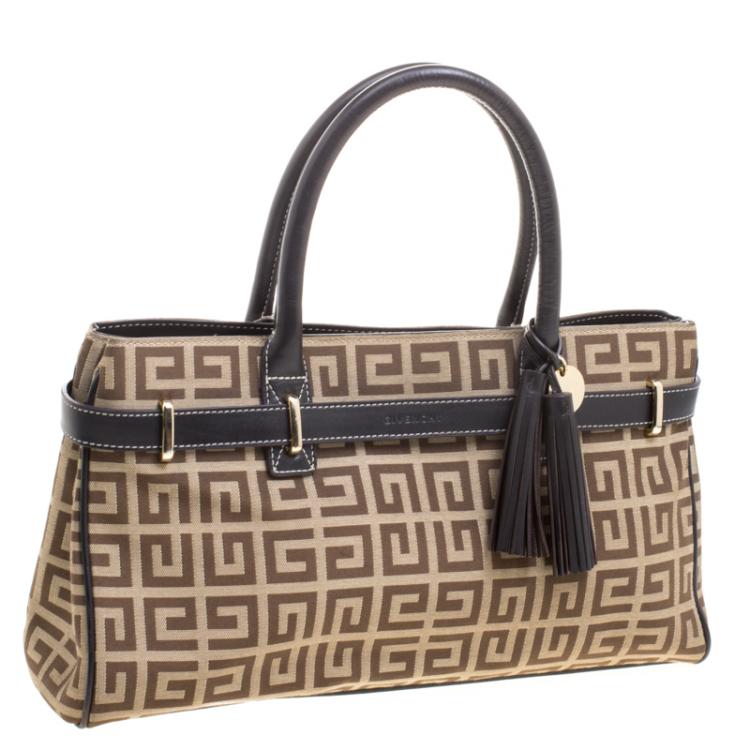 Pre Owned Givenchy Beige/Brown Monogram Canvas Tote
