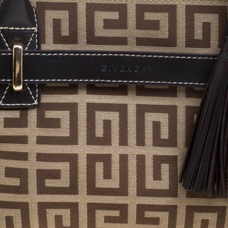 Pre Owned Givenchy Beige/Brown Monogram Canvas Tote