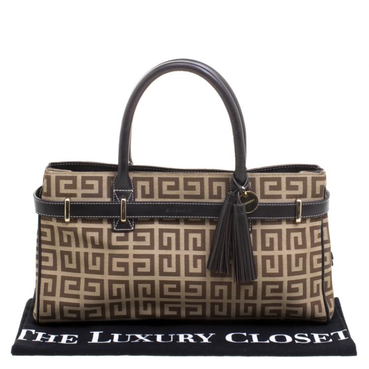Pre Owned Givenchy Beige/Brown Monogram Canvas Tote