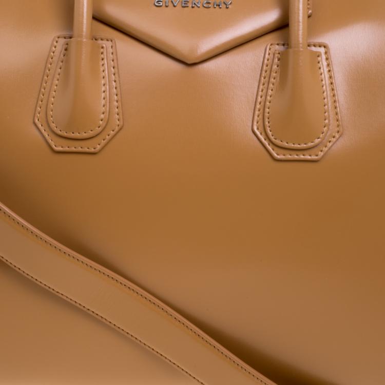 Pre Owned Givenchy Tan Leather Medium Antigona Satchel