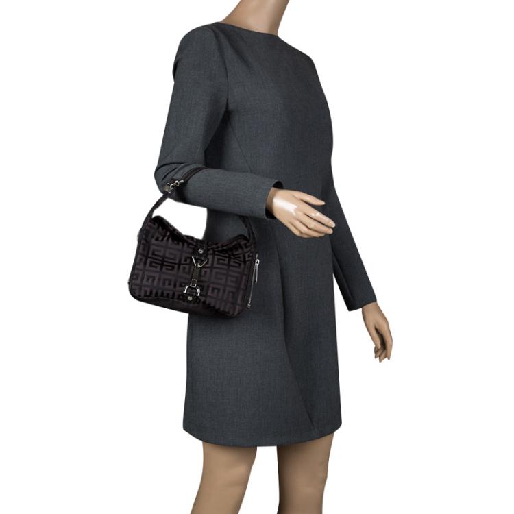 Pre Owned Givenchy Dark Brown  Nylon Signature Bag
