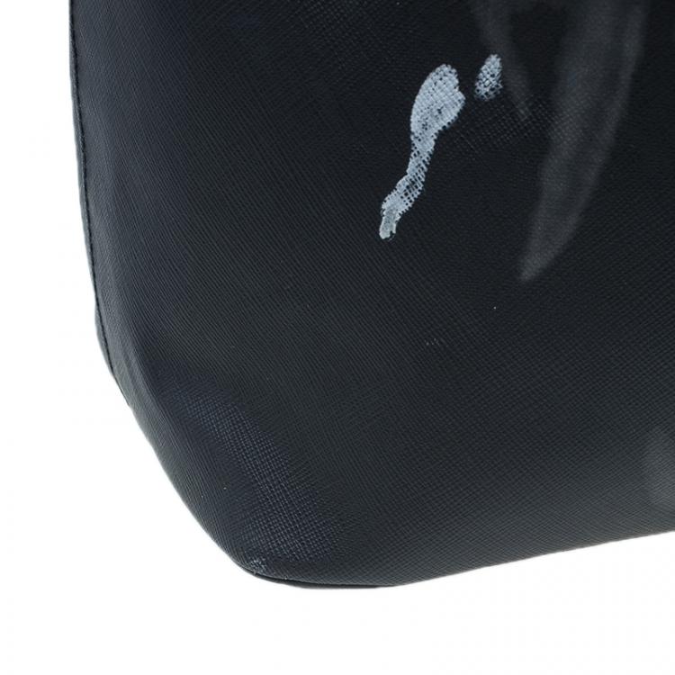 Pre Owned Givenchy Black Coated Canvas Dog Print Large Shopper Tote 