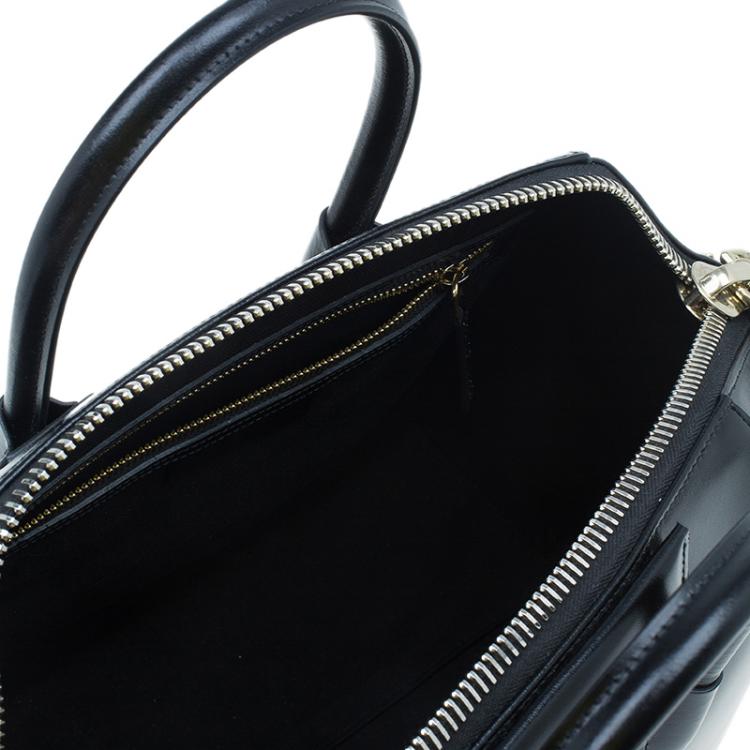 مملوكة مسبقًا Givenchy Black Shine Leather Medium Antigona Satchel Bag