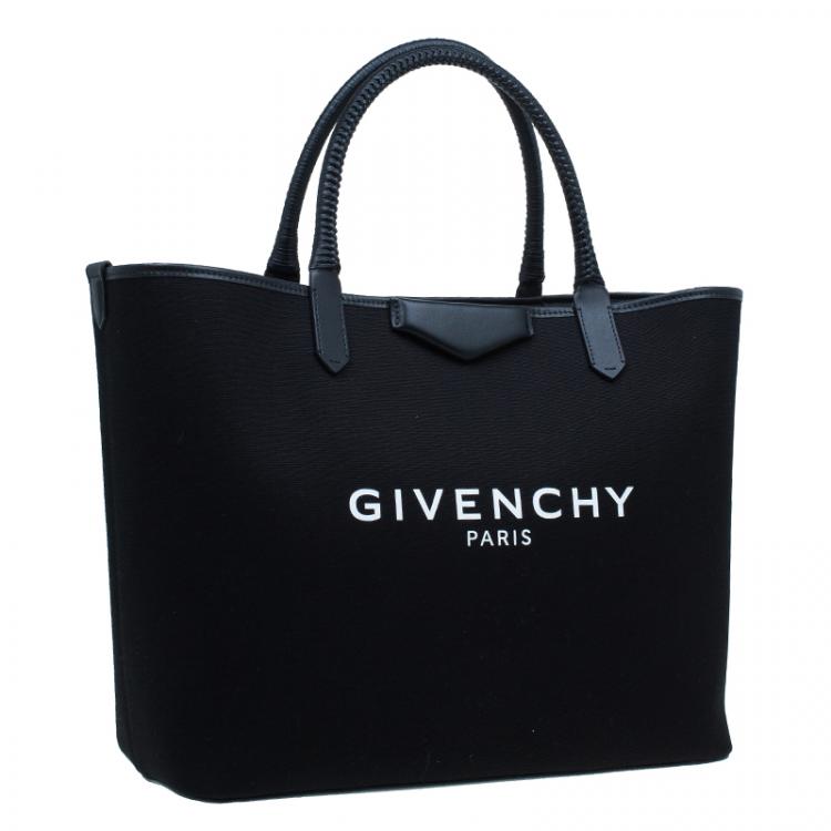 Pre Owned Givenchy Black Canvas large Antigona Shopper Tote
