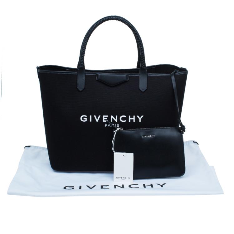 Pre Owned Givenchy Black Canvas large Antigona Shopper Tote