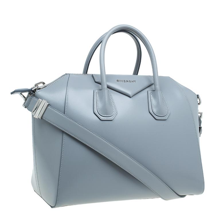 Pre Owned Givenchy Grey Leather Medium Antigona Satchel