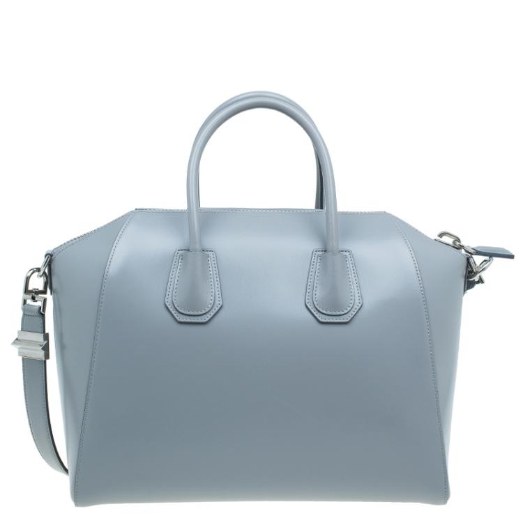 Pre Owned Givenchy Grey Leather Medium Antigona Satchel