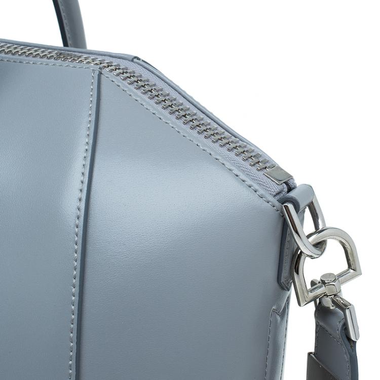 Pre Owned Givenchy Grey Leather Medium Antigona Satchel