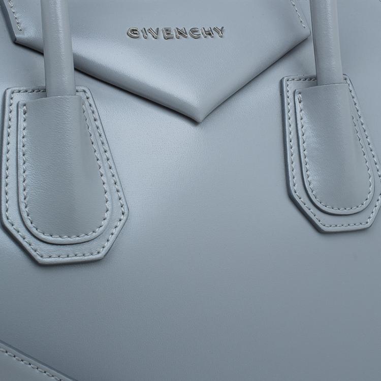 Pre Owned Givenchy Grey Leather Medium Antigona Satchel
