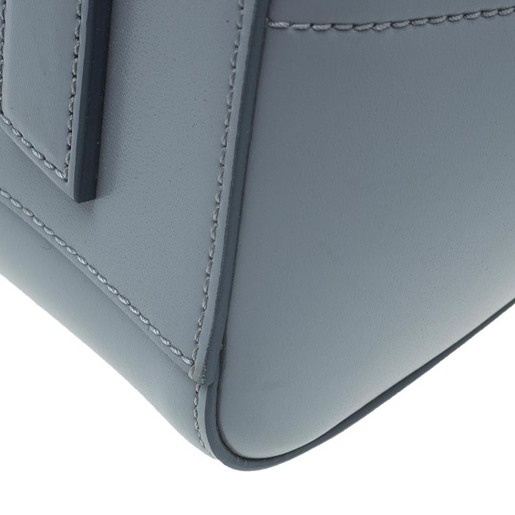 Pre Owned Givenchy Grey Leather Medium Antigona Satchel
