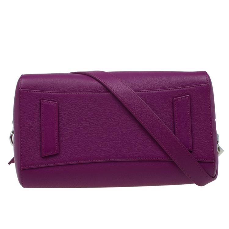 Pre Owned Givenchy Magenta Leather Small Antigona Satchel