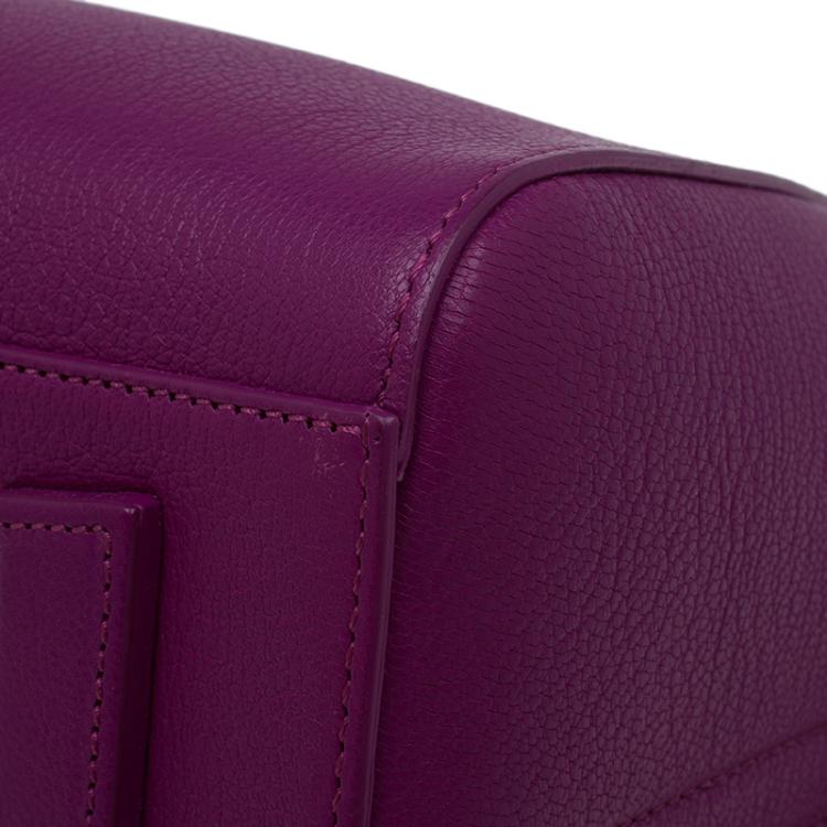 Pre Owned Givenchy Magenta Leather Small Antigona Satchel