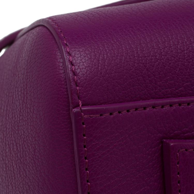 Pre Owned Givenchy Magenta Leather Small Antigona Satchel