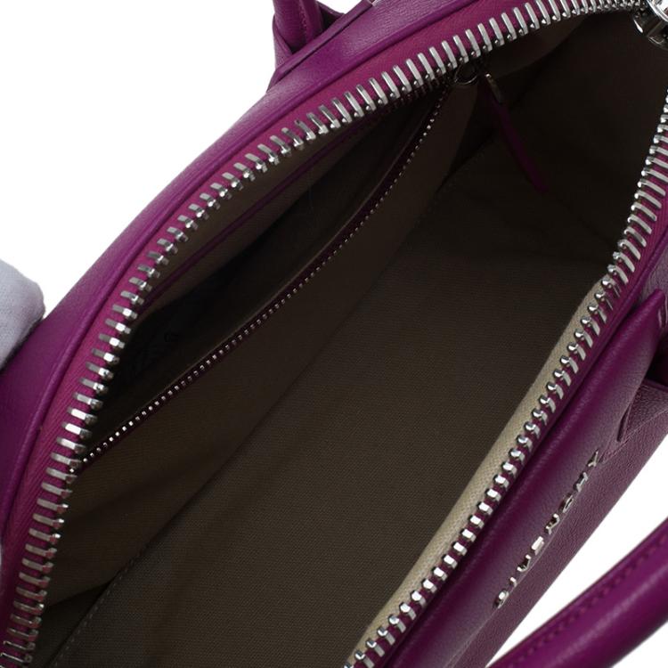 Pre Owned Givenchy Magenta Leather Small Antigona Satchel
