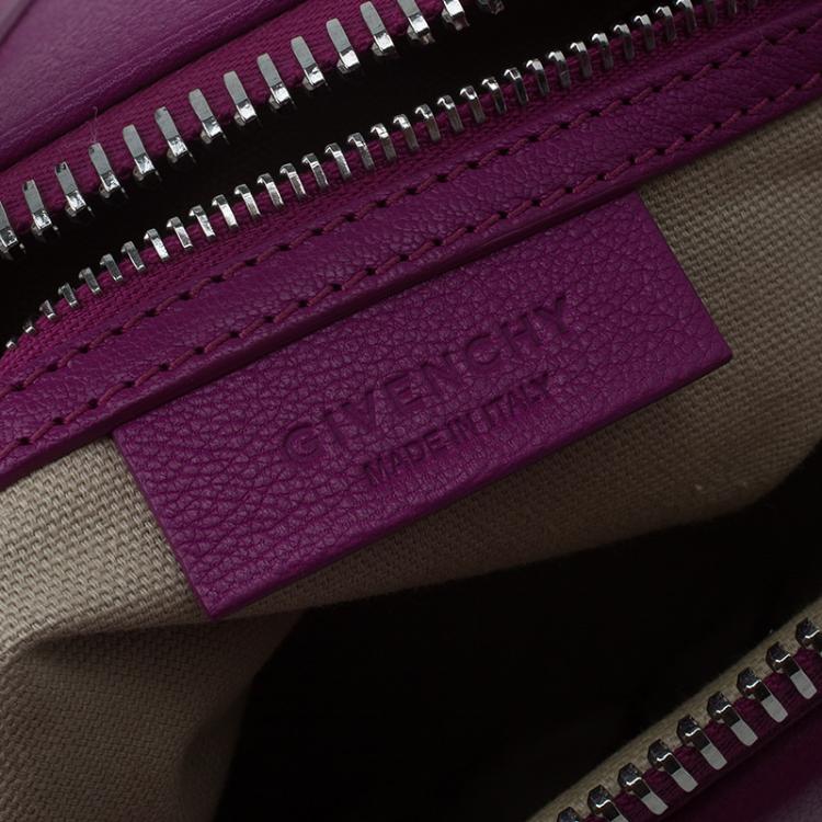 Pre Owned Givenchy Magenta Leather Small Antigona Satchel
