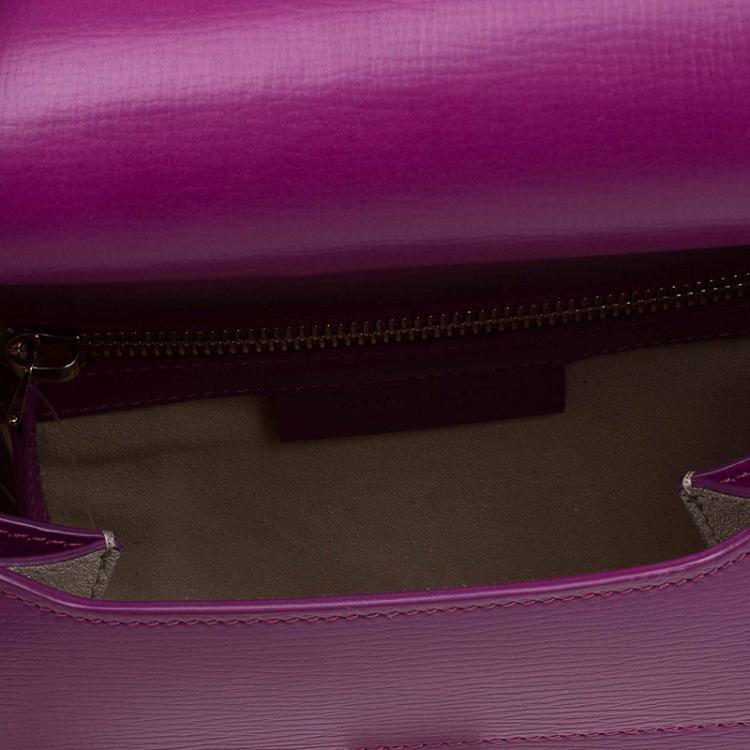 Pre Owned Givenchy Magenta Leather Mini Pandora Box Crossbody Bag