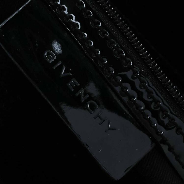 Pre Owned Givenchy Black Patent Leather Top Handle Bag