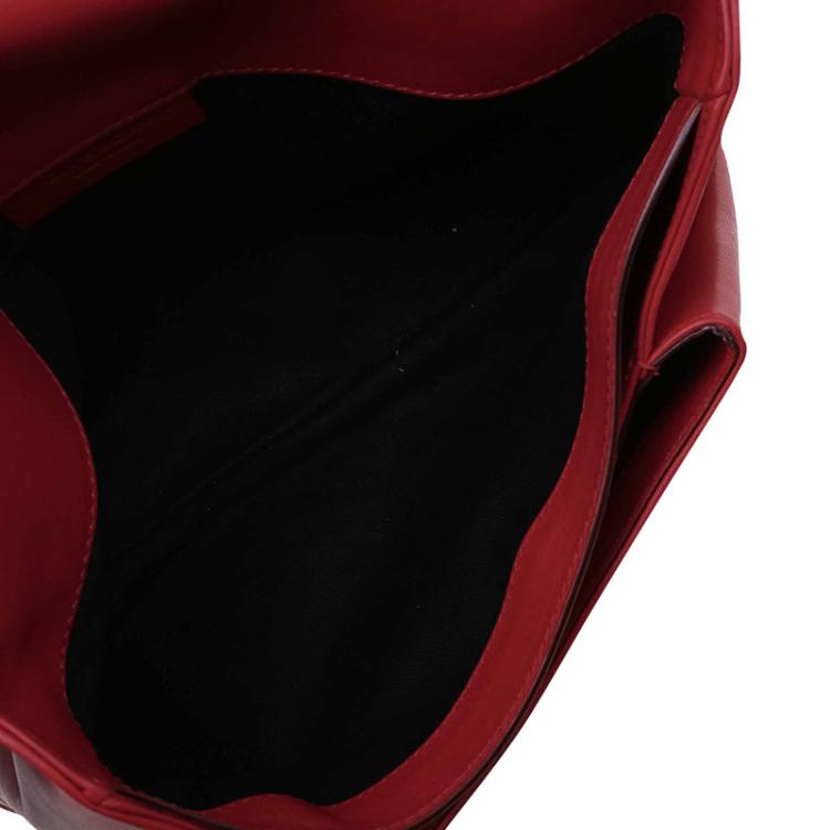 Pre Owned Givenchy Red Leather Medium Antigona Envelope Clutch