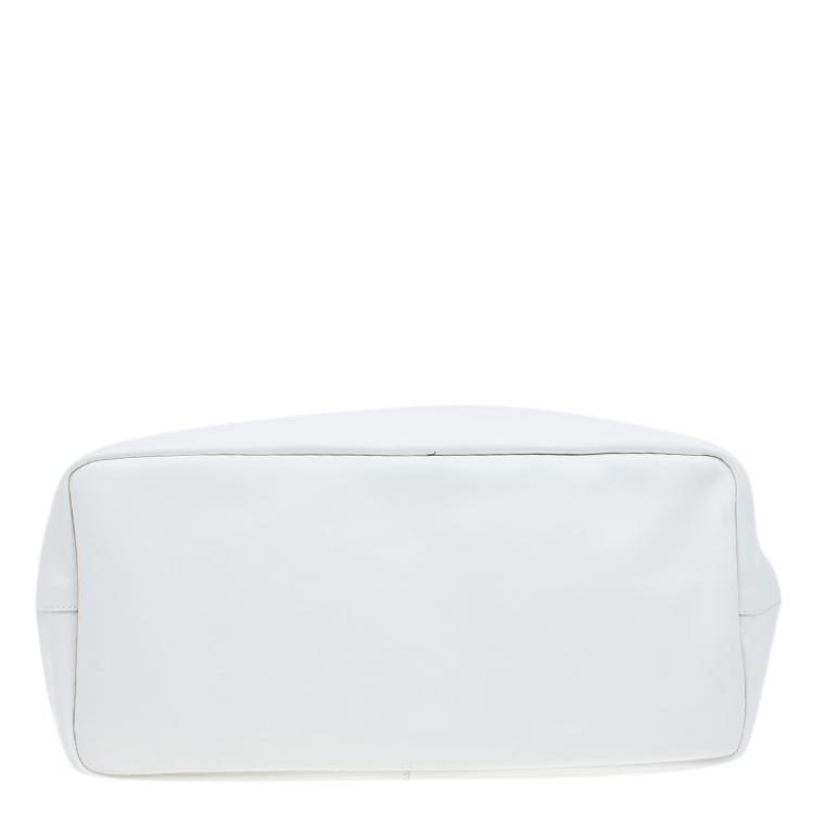 Pre Owned Givenchy White Leather Large Antigona Shopping Tote