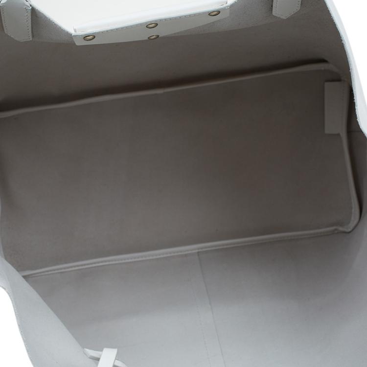Pre Owned Givenchy White Leather Large Antigona Shopping Tote