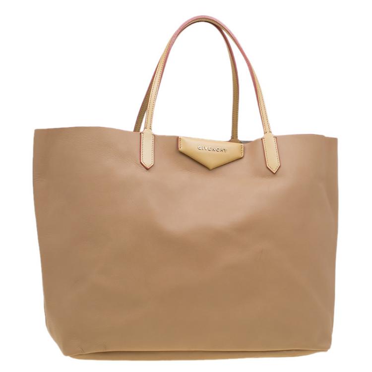 Pre Owned Givenchy Tan Leather Large Antigona Shopping Tote