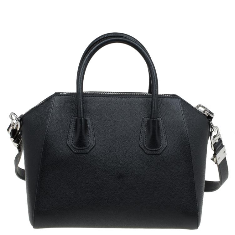 Pre Owned Givenchy Black Leather Small Antigona Satchel