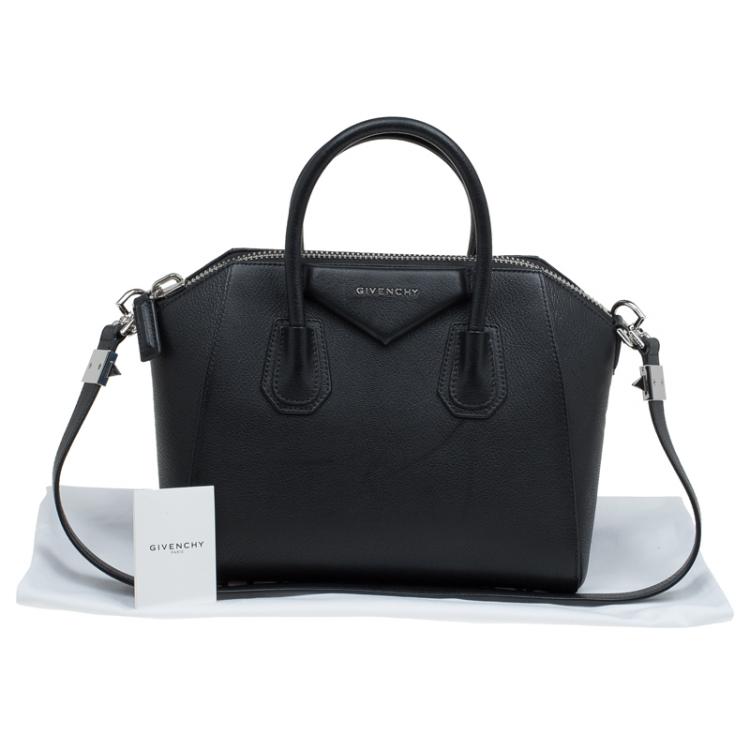 Pre Owned Givenchy Black Leather Small Antigona Satchel