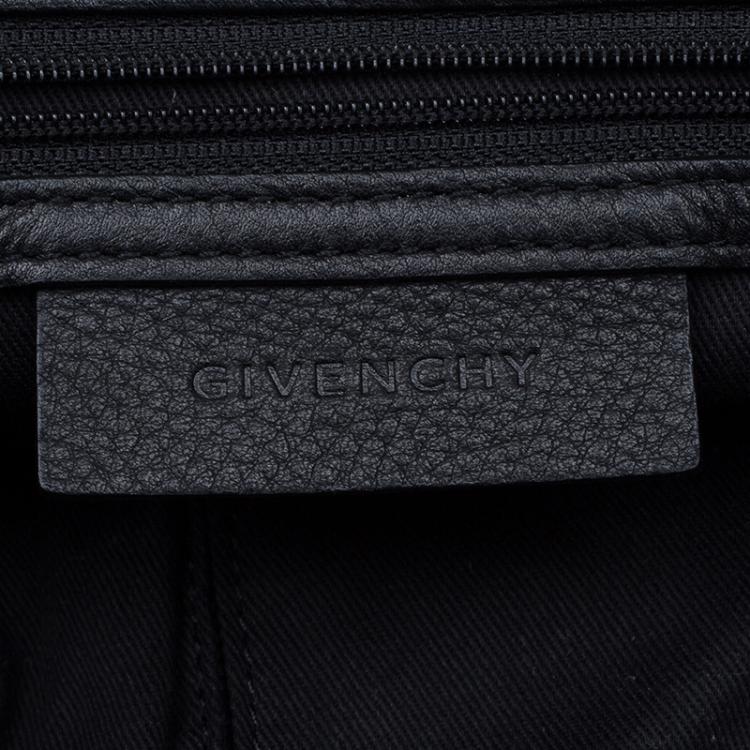 Pre Owned Givenchy Black Pebbled Leather Bugatti Satchel