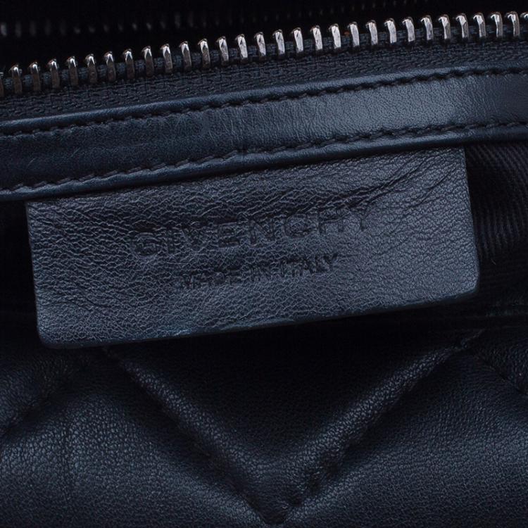 Pre Owned Givenchy Black Quilted Leather Medium Lucrezia Duffle Bag