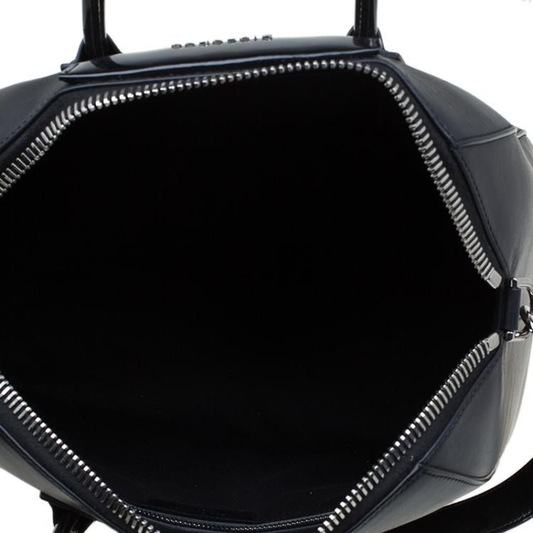 Pre Owned Givenchy Black Leather Medium Antigona Satchel