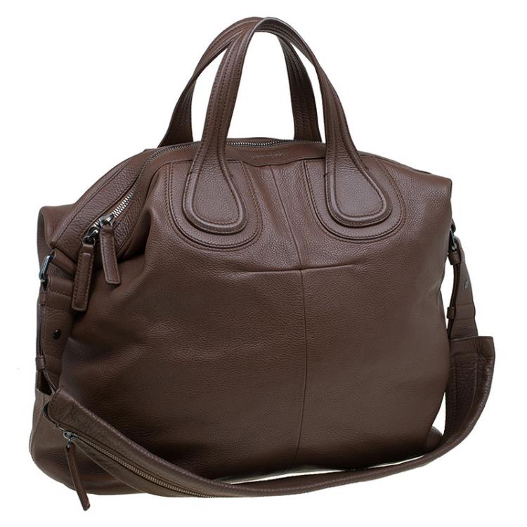 Pre Owned Givenchy Brown Leather Large Nightingale Tote