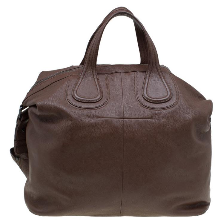 Pre Owned Givenchy Brown Leather Large Nightingale Tote