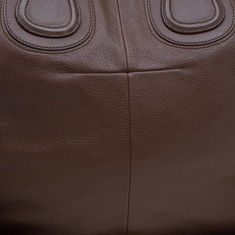 Pre Owned Givenchy Brown Leather Large Nightingale Tote