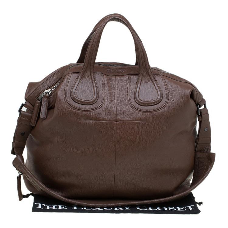 Pre Owned Givenchy Brown Leather Large Nightingale Tote