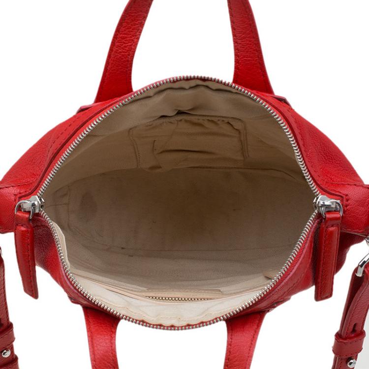 Pre Owned Givenchy Red Leather Small Nightingale Shoulder Bag