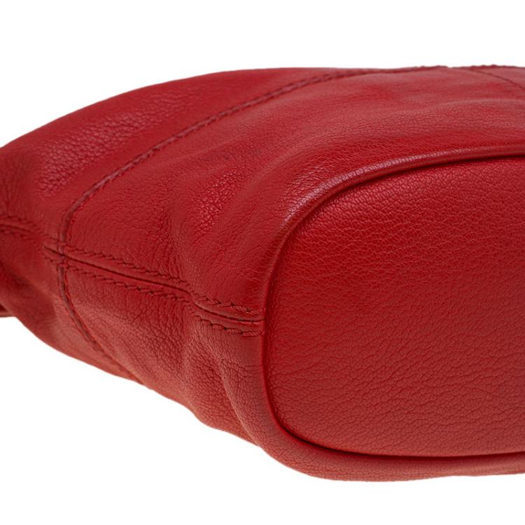 Pre Owned Givenchy Red Leather Small Nightingale Shoulder Bag